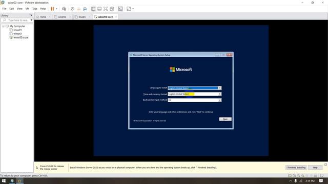 Lab 02 Windows Server 2022 Server Core Installation смотреть онлайн