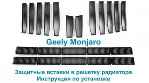 Geely Monjaro - инструкция по установке защитных вставок в решетку радиатора