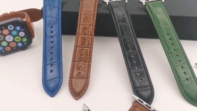 iWatch Premium Genuine Leather Replacement Bracelet Strap for Apple Watch Band Series 4 5 6 смотреть онлайн