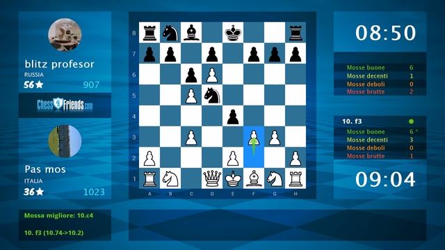 Chess Game Analysis: Pas mos - blitz profesor : 1-0 (By ChessFriends.com) смотреть онлайн