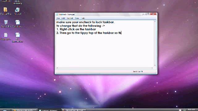 How to : Make taskbar bigger [Windows Vista] смотреть онлайн