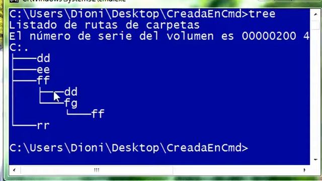 Comandos Básicos Cmd CD,DIR,CLS,MD,TREE,VOL,DEL Y OTROS смотреть онлайн