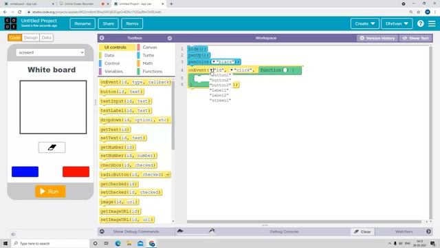 learn white board app on code org. app lab смотреть онлайн
