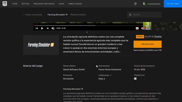FARMING SIMULATOR 19 GRATIS PARA SIEMPRE! -EPIC GAMES STORE-GRATIS PC-FARMING SIMULATOR GRATIS смотреть онлайн