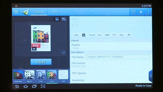 Tablet Based Printer UI Copy Scan смотреть онлайн