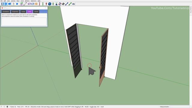 SketchUp MsPhysics onClick Attribute with Servo Joint смотреть онлайн