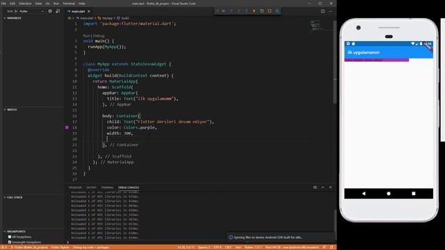 Flutter - Container Alignment Text Widget смотреть онлайн