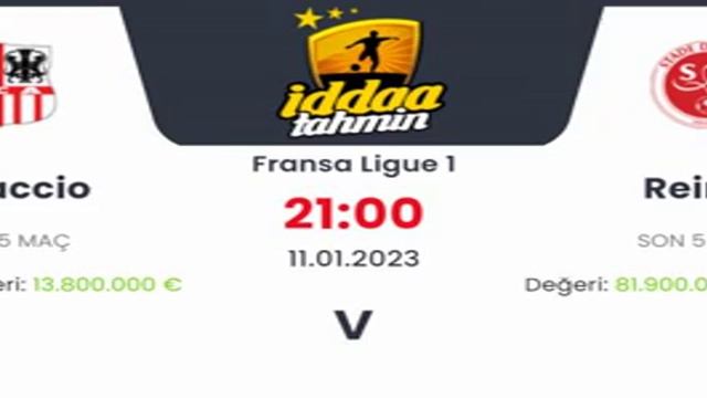 Ajaccio Reims İddaa Tahminleri 11 Ocak 2023 #iddaa смотреть онлайн