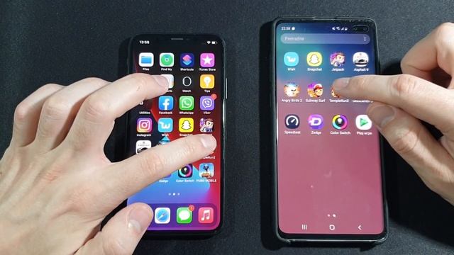 Iphone X vs Samsung S10 Plus Comparison Speed Test смотреть онлайн