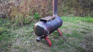 Печь из газового баллона "Крокодил"