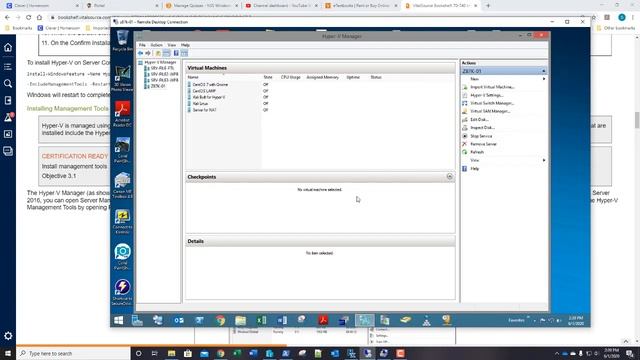70-740 Lesson 7 Installing and Configuring Hyper V смотреть онлайн