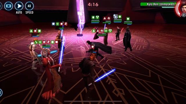 QGJ Omicron vs. Vader-Starkiller (full Omicron, R8) in GAC смотреть онлайн