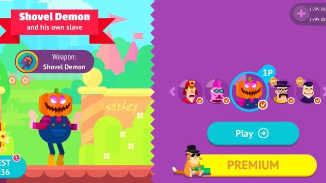 Bowmasters Legendary - Mad Mike VS Shovel Demon Gameplay Walktrough IOS android смотреть онлайн