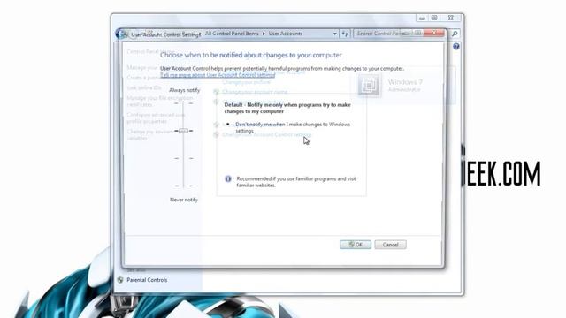 Disable User Account Control in Windows 7 смотреть онлайн