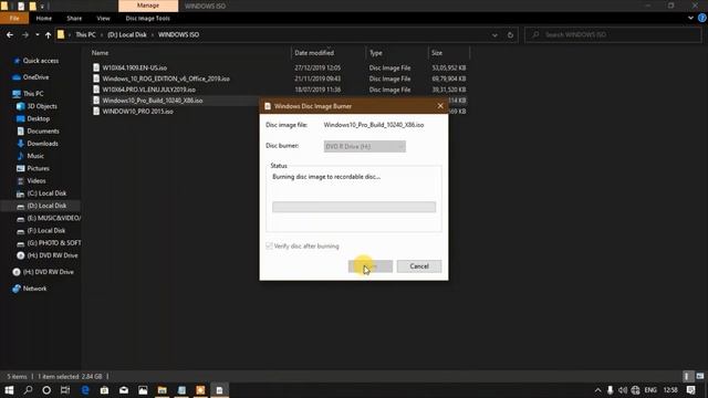 HOW TO MAKE BOOTABLE WINDOWS 10//7/8/8.1 DVD (using windows10 pc) смотреть онлайн