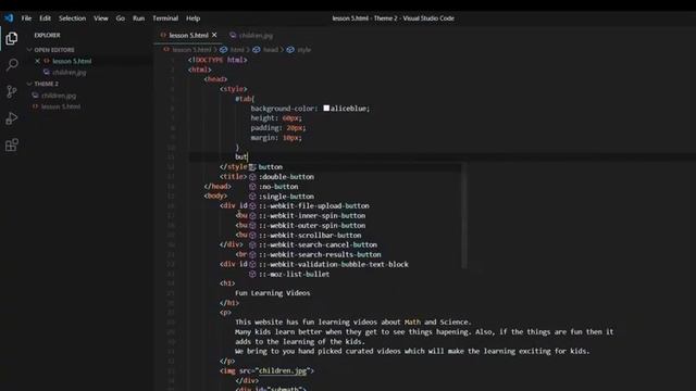 Web Development for Kids Theme 2 Lesson 5 Design of Multipage Website смотреть онлайн