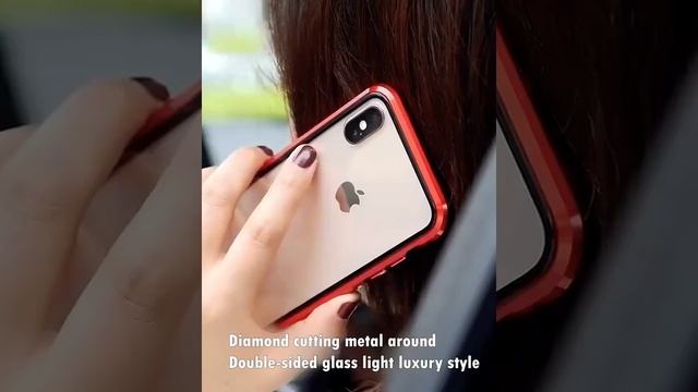 Магнитный металлический чехол для IPhone 12, 11, 13\Magnetic Adsorption Metal Phone Case For IPhone
