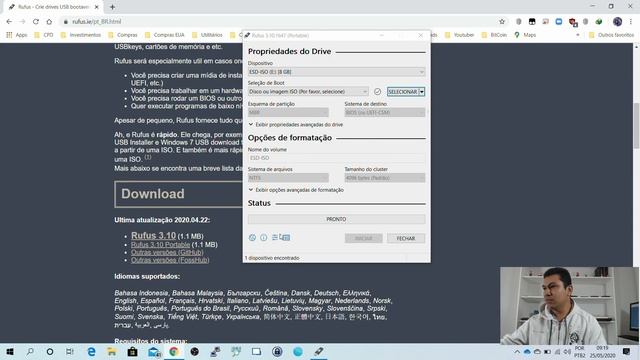 Criando pendrive bootável Windows 10 64 bits com Rufus смотреть онлайн