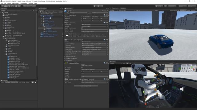 Unity IK Avatar Driver with EVP - Edy's Vehicle Physics Tutorial смотреть онлайн