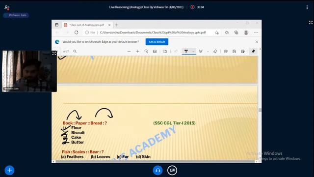Live Reasoning (Analogy) Class important for SSC CGL & IBPS PO by Vishwas sir смотреть онлайн