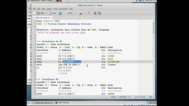 Tutorial Configuration VRRP Virtual Router Redundancy Protocol on Vyos/vyatta смотреть онлайн