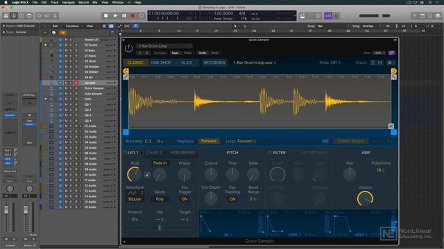 Logic Pro X 210: Sampler Quick Sampler and Auto Sampler - Introduction смотреть онлайн