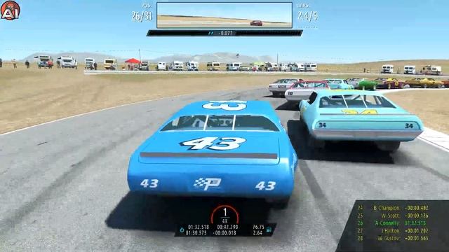1971 Petty Enterprises Plymouth NASCAR Riverside California смотреть онлайн