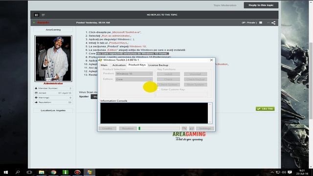 Tutorial Activare Win 10/ tutorial Win 10 activation [AreaGaming.Ro] смотреть онлайн