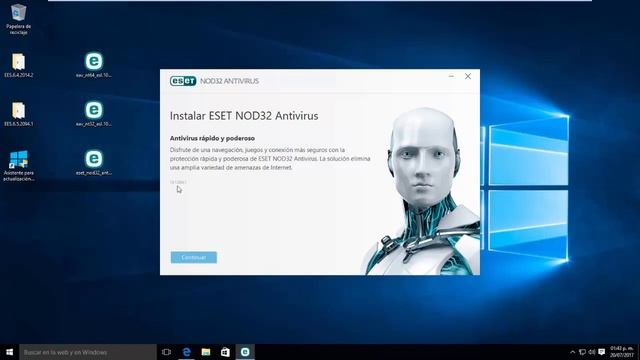 Descarga, instalación y activación de ESET NOD32 Antivirus 10.x смотреть онлайн