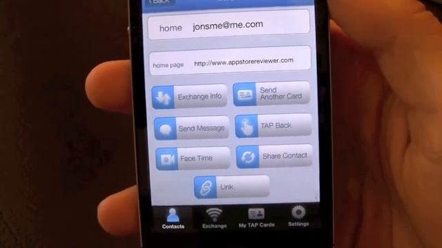 TAP Contact Exchange iPhone App Review смотреть онлайн