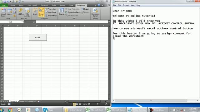 97 MICROSOFT EXCEL HOW TO ACTIVEX CONTROL BUTTON смотреть онлайн