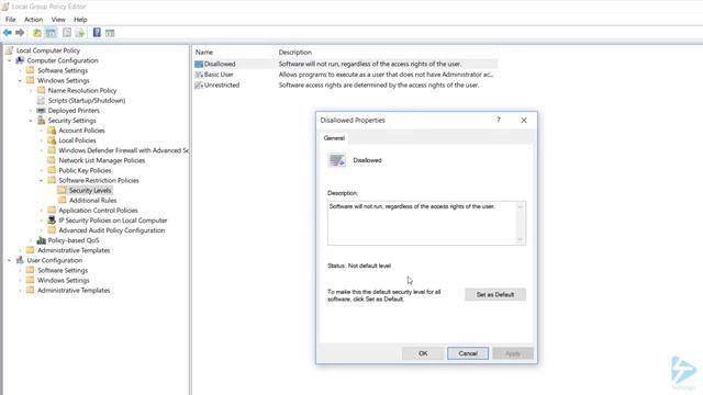 How to create a basic Software Restriction Policy (SRP) via GPO смотреть онлайн