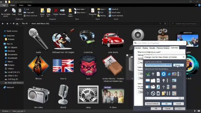 How to change folder icon and resize folder display in just simple step смотреть онлайн