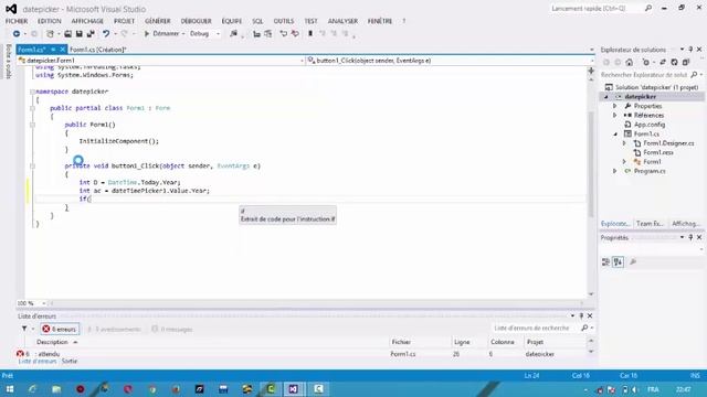 Langage Evenementiel Tuto 02 : DateTimePicker смотреть онлайн