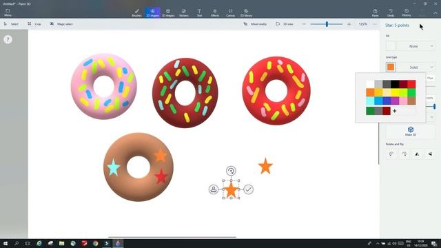 Donuts...Donuts. Modelling with paint 3D смотреть онлайн