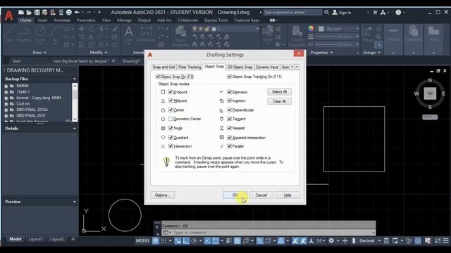 AutoCAD 2021 Tutorials Lesson-10(DRAFTING SETTING -1) смотреть онлайн