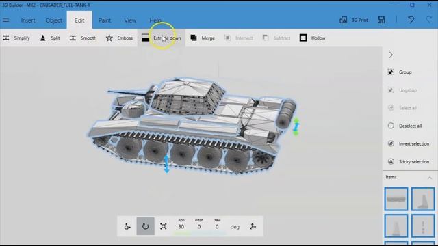 File preparation and modification in 3D Builder смотреть онлайн