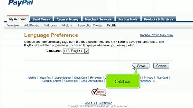 PayPal - Edit Language Time Zone смотреть онлайн