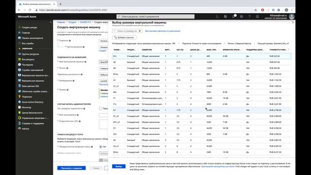 Виртуальная машина на CentOS Microsoft Azure смотреть онлайн