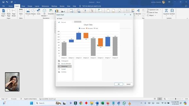 How to set or insert Waterfall Chart in Microsoft Word in windows 11 смотреть онлайн
