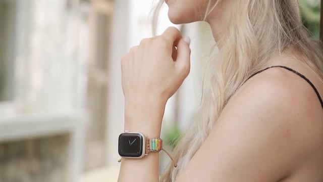 W-RARA Boho Chic Design Apple Watch Band for iWatch Series 8 7 6 5 4 3 2 1 SE смотреть онлайн