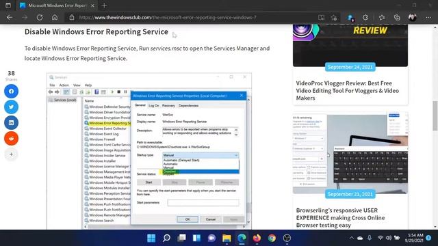 Microsoft Windows Error Reporting Service in Windows смотреть онлайн