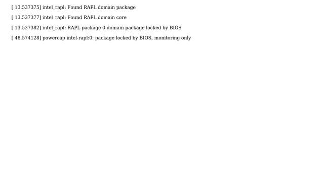 Ubuntu: Getting intel-rapl: package locked by BIOS when i run dmesg. Is this normal? смотреть онлайн