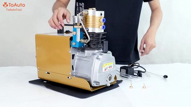 ToAuto High Pressure Air Compressor Airgun paintball PCP Air Pump 30MPA 4500PSI смотреть онлайн