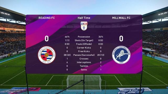 PES 2020 | Reading Vs Millwall - England Championship | 02 November 2019 | Full Gameplay HD