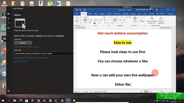 Live Wallpaper for Windows Easy simple in 5 minutes | just 2 steps смотреть онлайн
