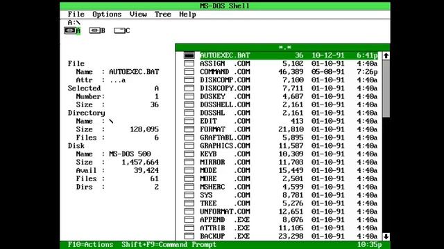 DOS Shell MS-DOS Version 5.00.432 (1990) and Microsoft Windows Cougar Startup (1993) смотреть онлайн