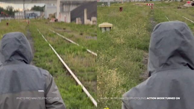 ACTION MODE -handheld- on iPhone 14 Pro Max (vs. Standardvideo on iPhone 13 Pro Max) смотреть онлайн