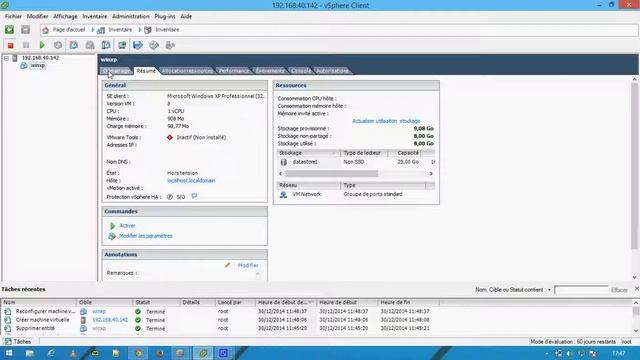 Installation d'une VM Windows Xp sur VMware ESXi смотреть онлайн